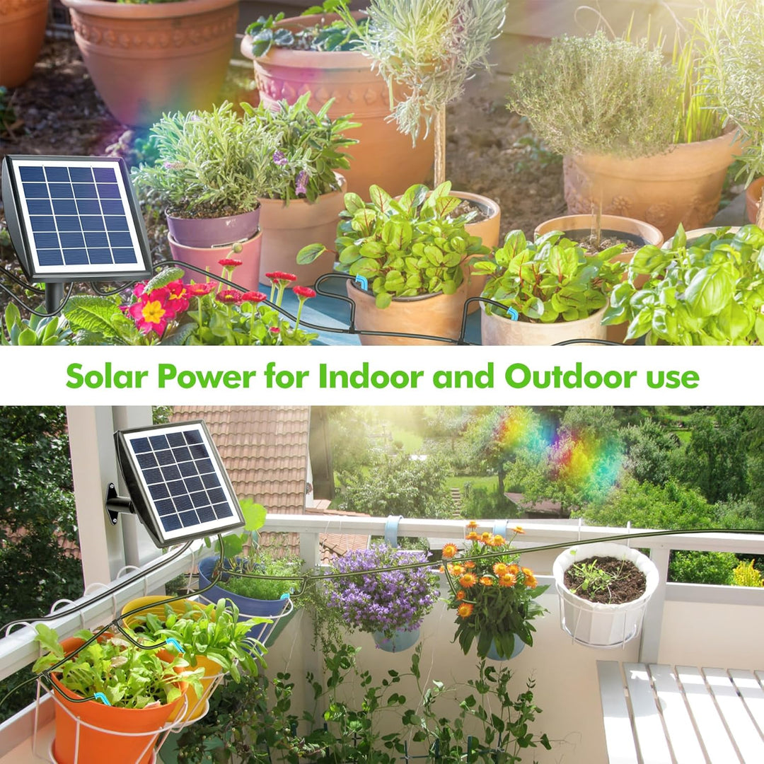 Forever Speed Solar Bewässerungssystem Automatisches Set mit Wassersensor, Selbstbewässerungsgeräte