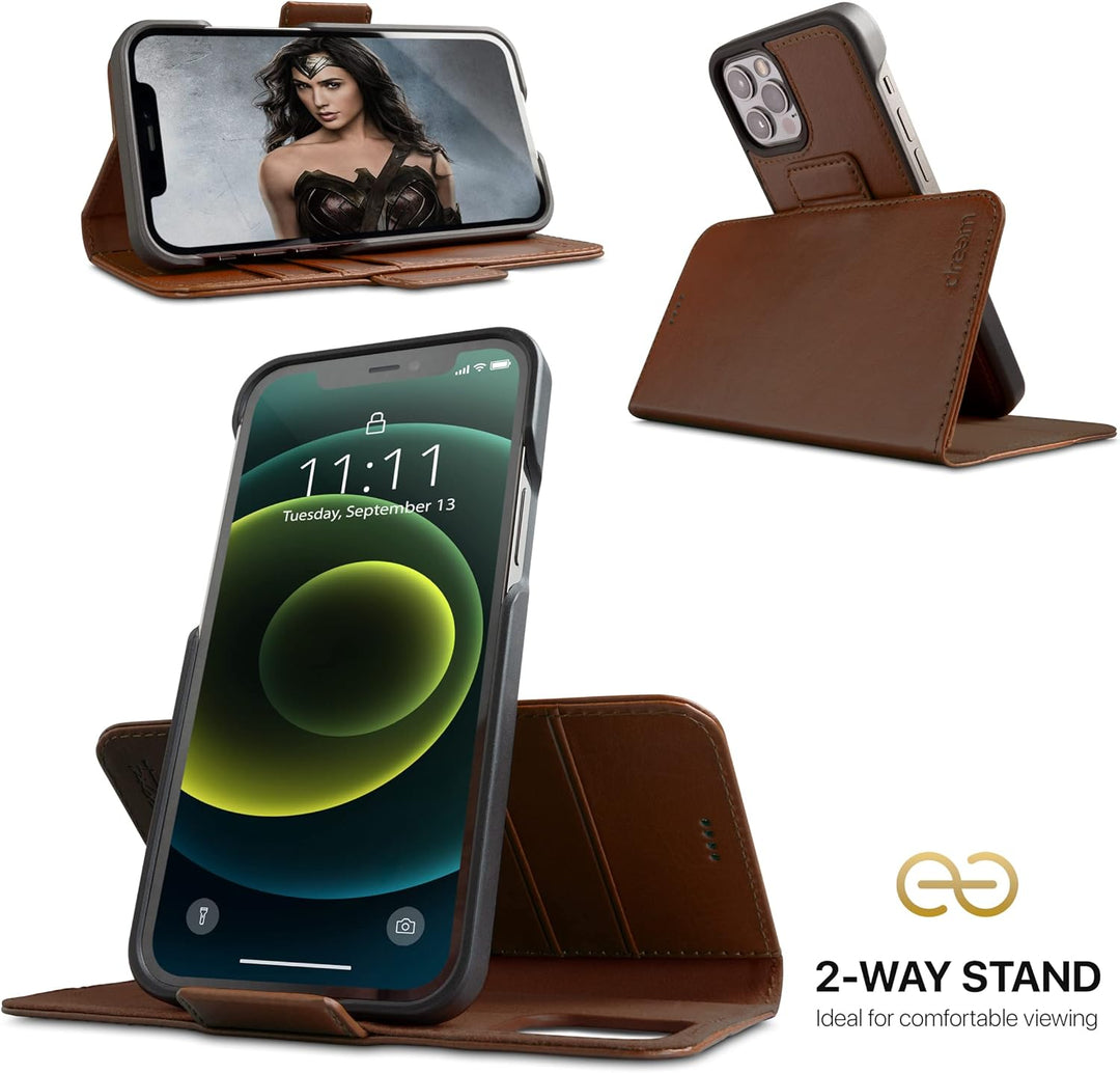 Dreem Fibonacci 2in1 Handyhülle Flipcase für iPhone 12 Pro Max | Magnetisches iPhone Case | TPU Etui