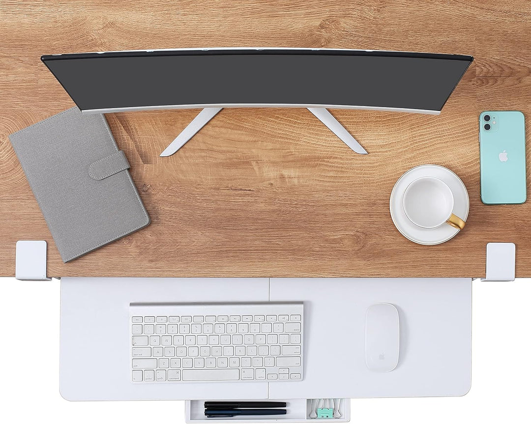 ETHU Tastaturablage, 68 x 30 cm grosse Tastaturablage unter dem Schreibtisch mit C-Klemmhalterung, C