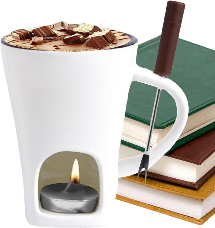 Schokofondue Tasse Für Schokolade Schmelzen, Becher Zum Schmelzen Von Schokolade Käsefondue Set Kera