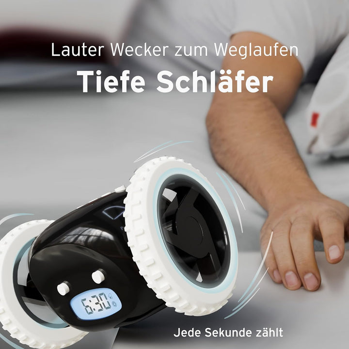 CLOCKY Lauter Wecker Digital Wecker Laut für tiefschläfer Erwachsene Jugendliche Lustig für schwerhö
