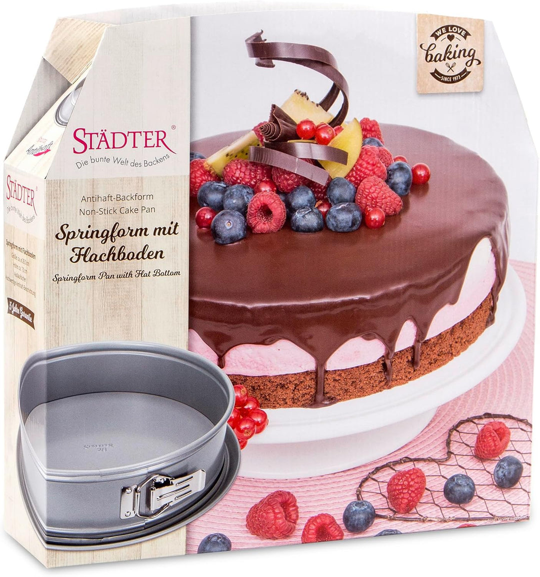 Städter 661349 we love baking Backform, Metall, 4.5 kilograms, Silber