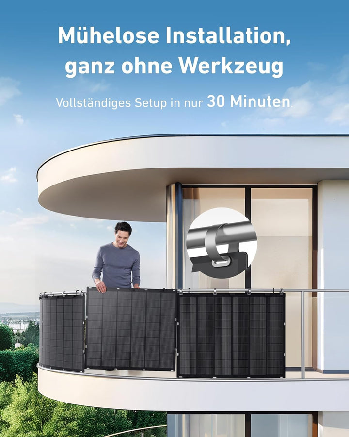 ALLDREI® flexible Solarmodule 2 Stücke - 450W flexibles Solarpanel-Kit, 213°Biegung PV Module mit TO
