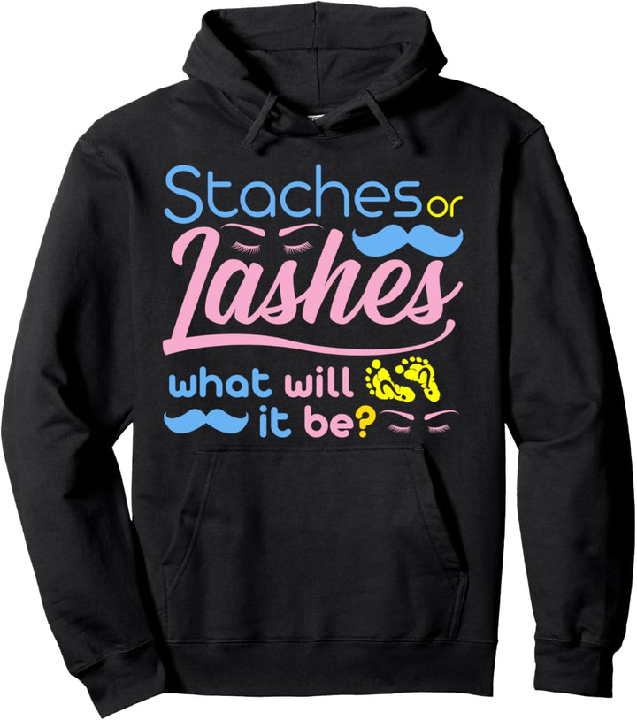 Geschlecht decken Party - staches Oder Lashes Was wird es se Pullover Hoodie