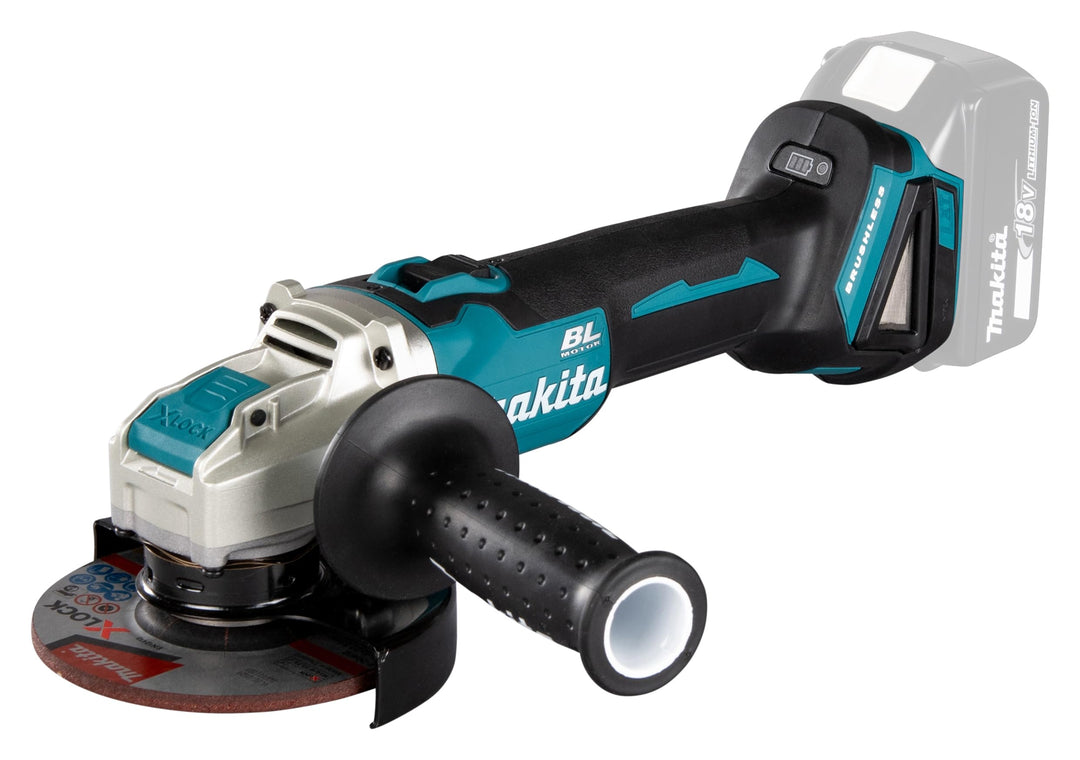 Makita DGA521ZX1 Akku-Winkelschleifer 18V mit Schiebeschalter (ohne Akku, ohne Ladegerät)