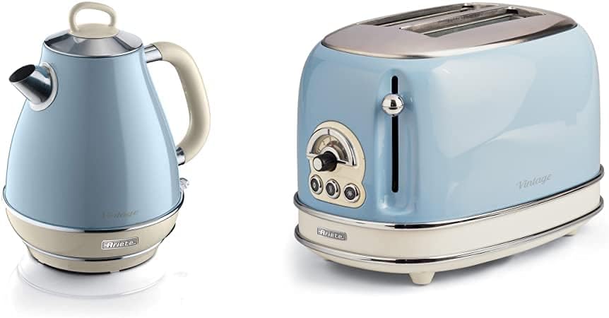 Ariete, 2869 Vintage, elektrischer Wasserkocher aus Edelstahl, 1,7 Liter, für Wasser, Tee und Kräute