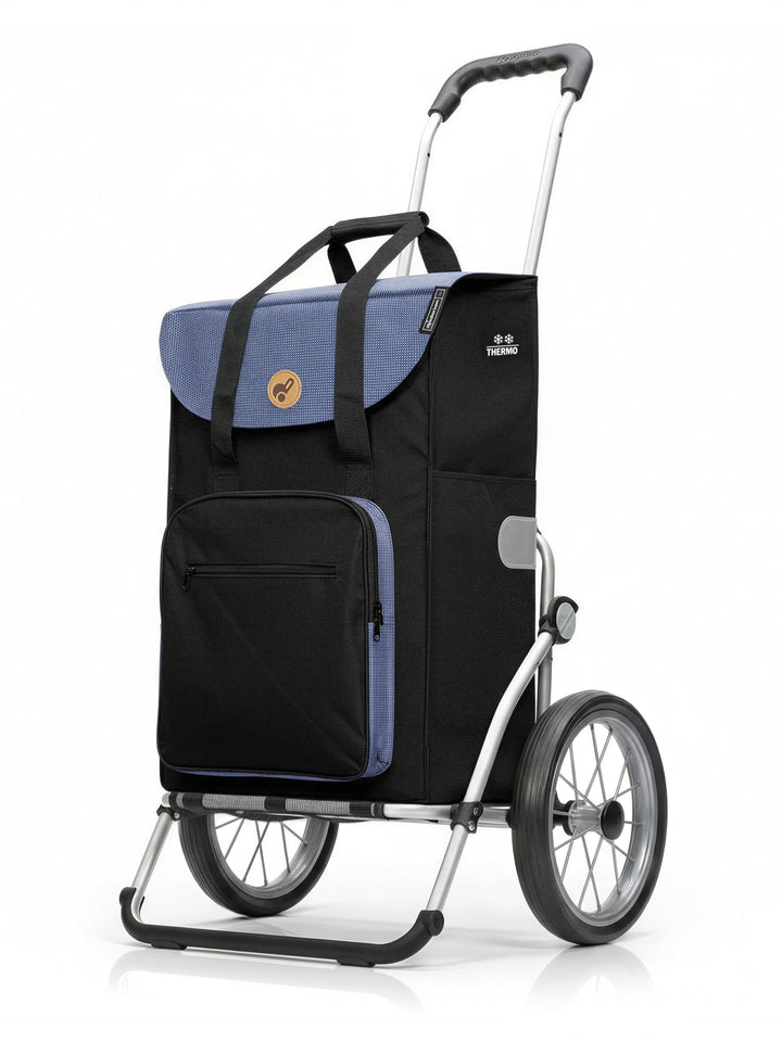 Andersen Einkaufstrolley Royal mit Metallspeichenrad 25 cm und 45 Liter Einkaufstasche Wismar schwar