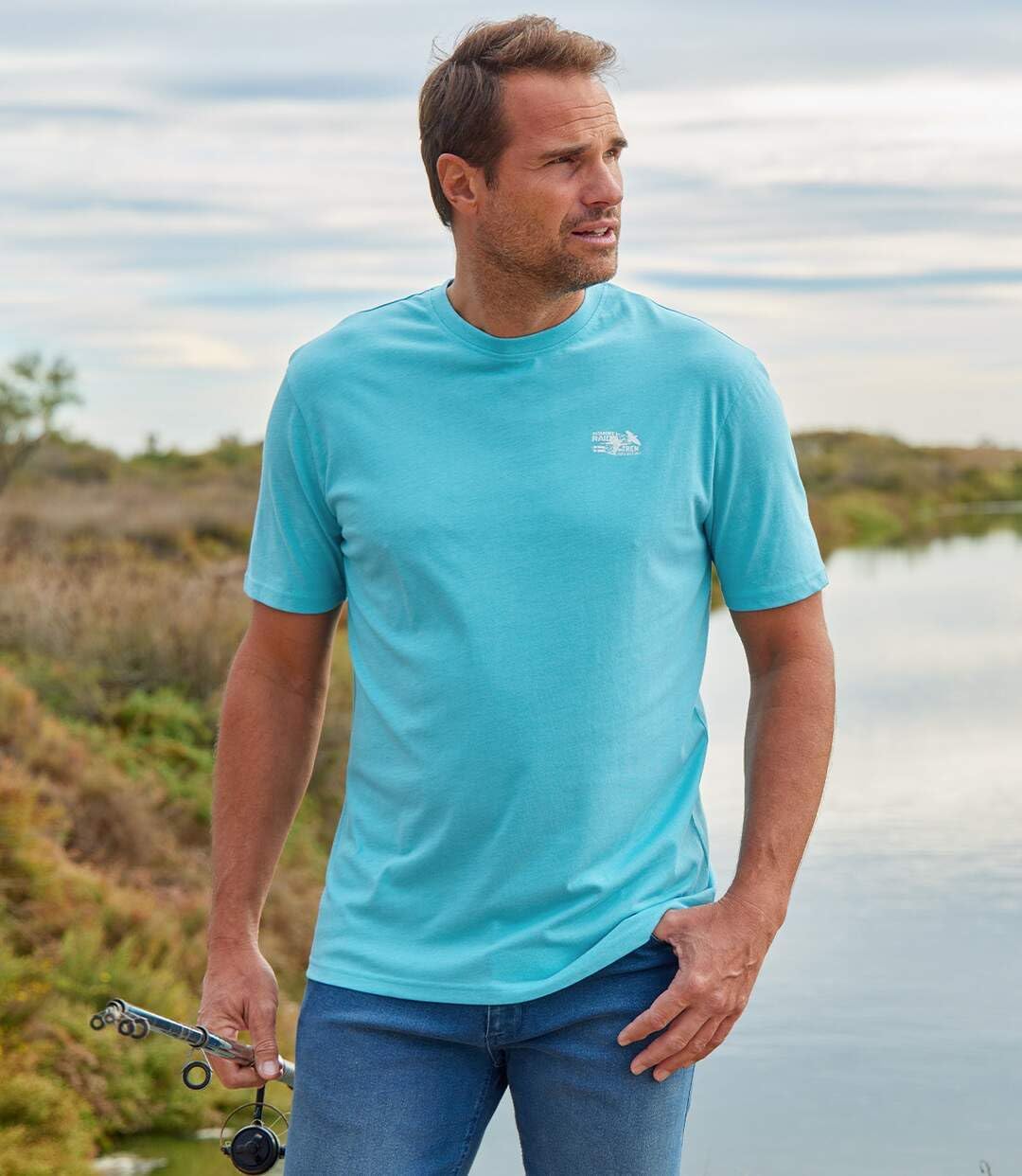 ATLAS FOR MEN - 3er-Pack Herren T-Shirts - Rundhalsausschnitt - Kurze Ärmel - Verfügbar in grossen G