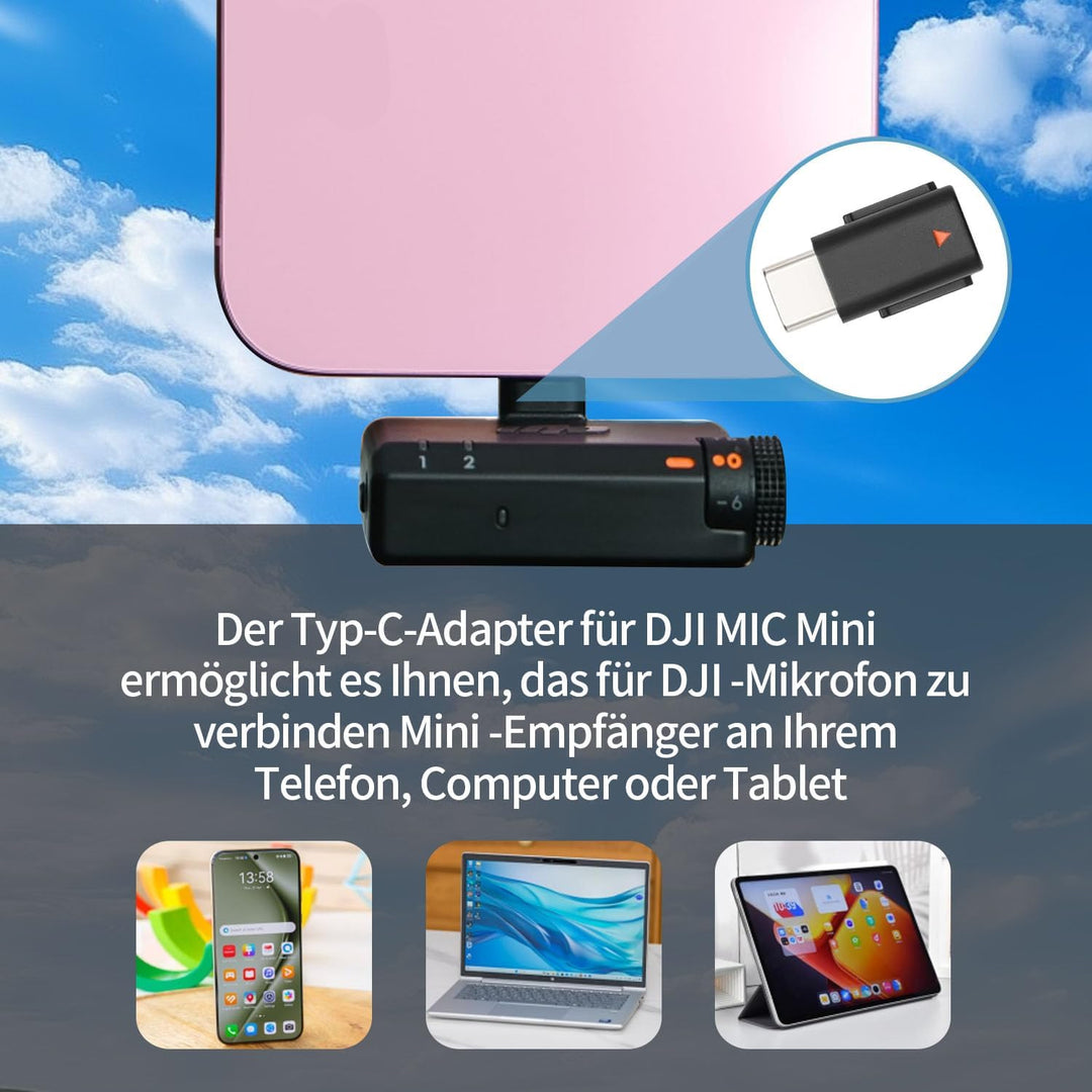 Original Mobile Phone Adapter Type-C Compatible with DJI Mic Mini Smartphone/PC/Mac Connector OEM Ac