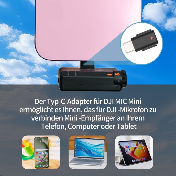 Original Mobile Phone Adapter Type-C Compatible with DJI Mic Mini Smartphone/PC/Mac Connector OEM Ac