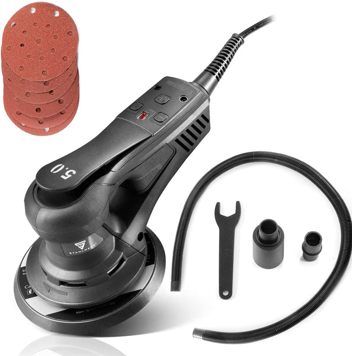 STAHLWERK ES-150 ST Brushless Exzenterschleifer Rotationsschleifer Handschleifer mit 350 Watt leistu