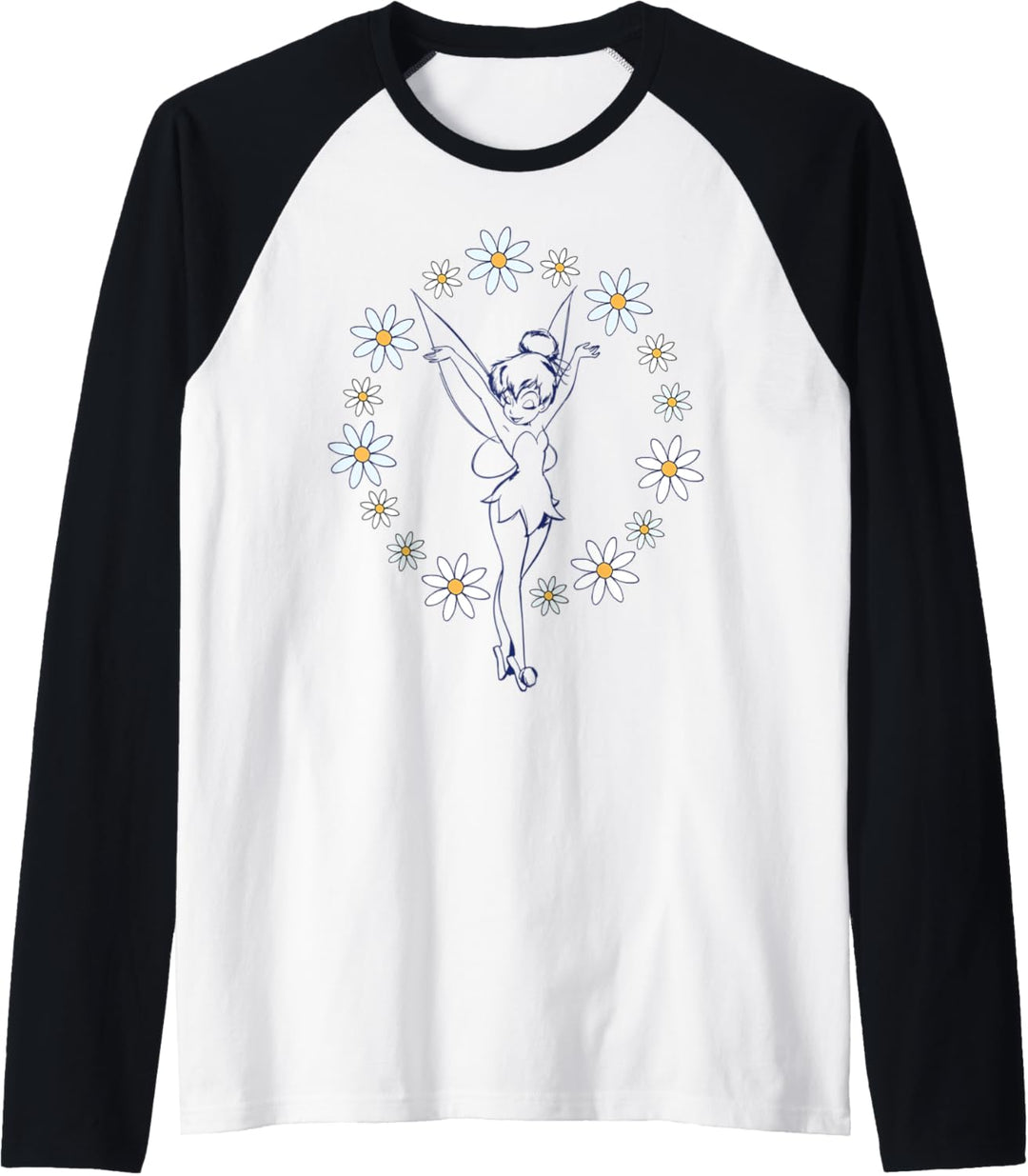 Disney Peter Pan Tinker Bell Spring Floral Circle Raglan
