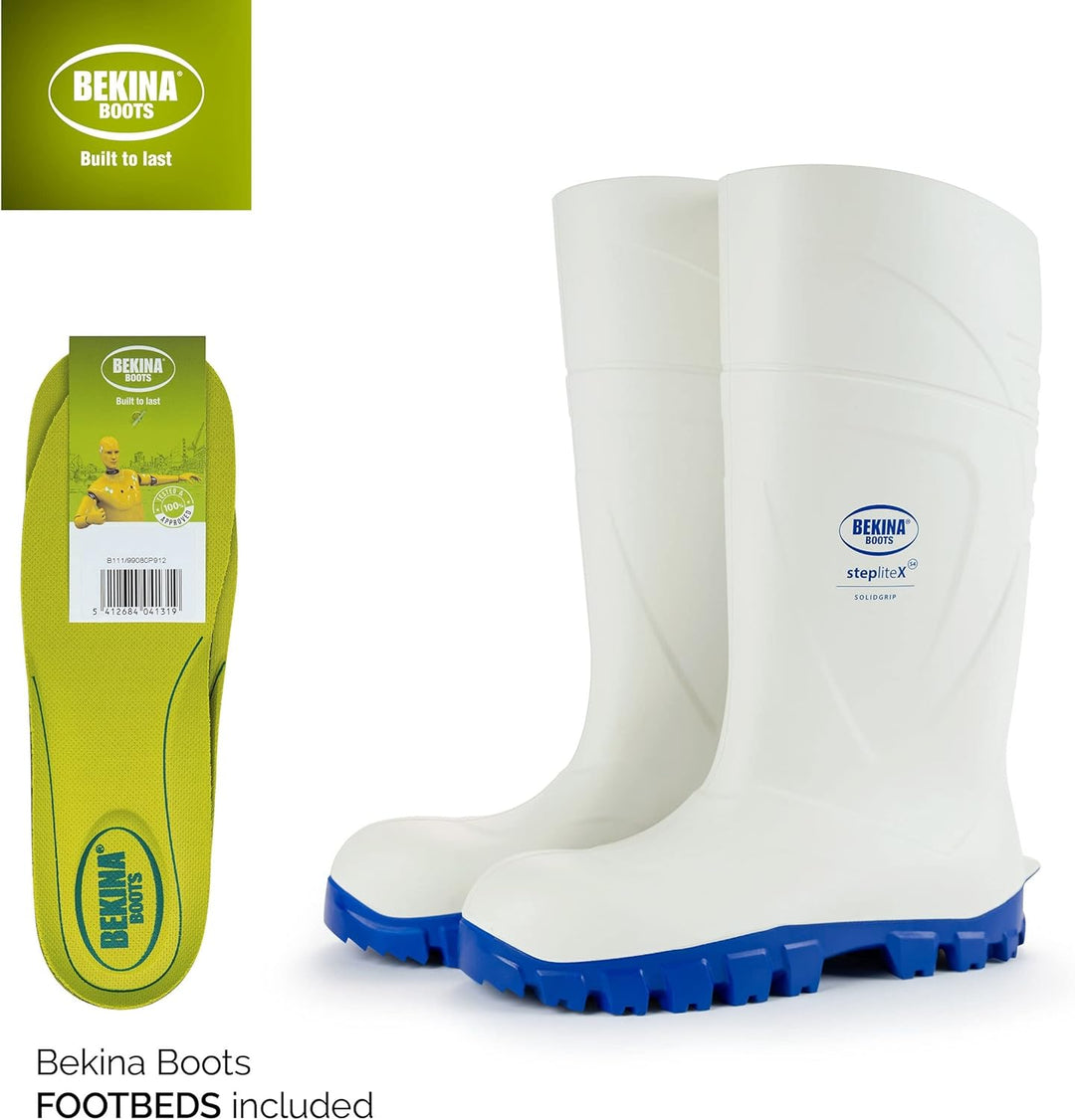 Robuste Sicherheitsstiefel für Männer und Frauen mit Stahlkappe, rutschfest, Weite Passform, Stiefel