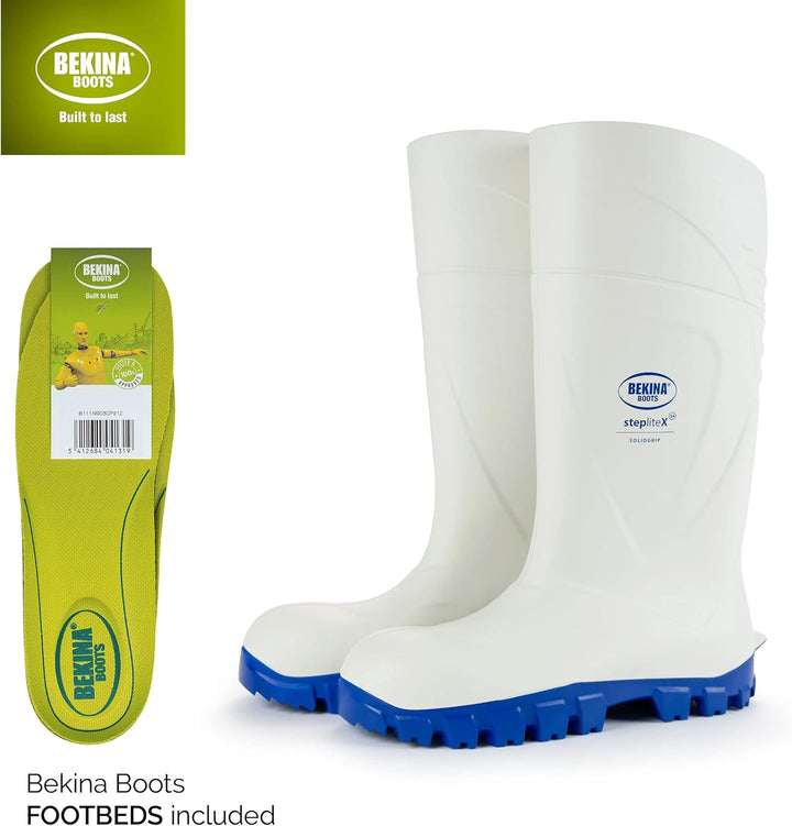 Robuste Sicherheitsstiefel für Männer und Frauen mit Stahlkappe, rutschfest, Weite Passform, Stiefel