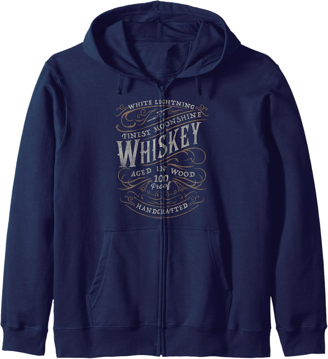 White Lightning Whiskey Finest Moonshine Vintage Kapuzenjacke