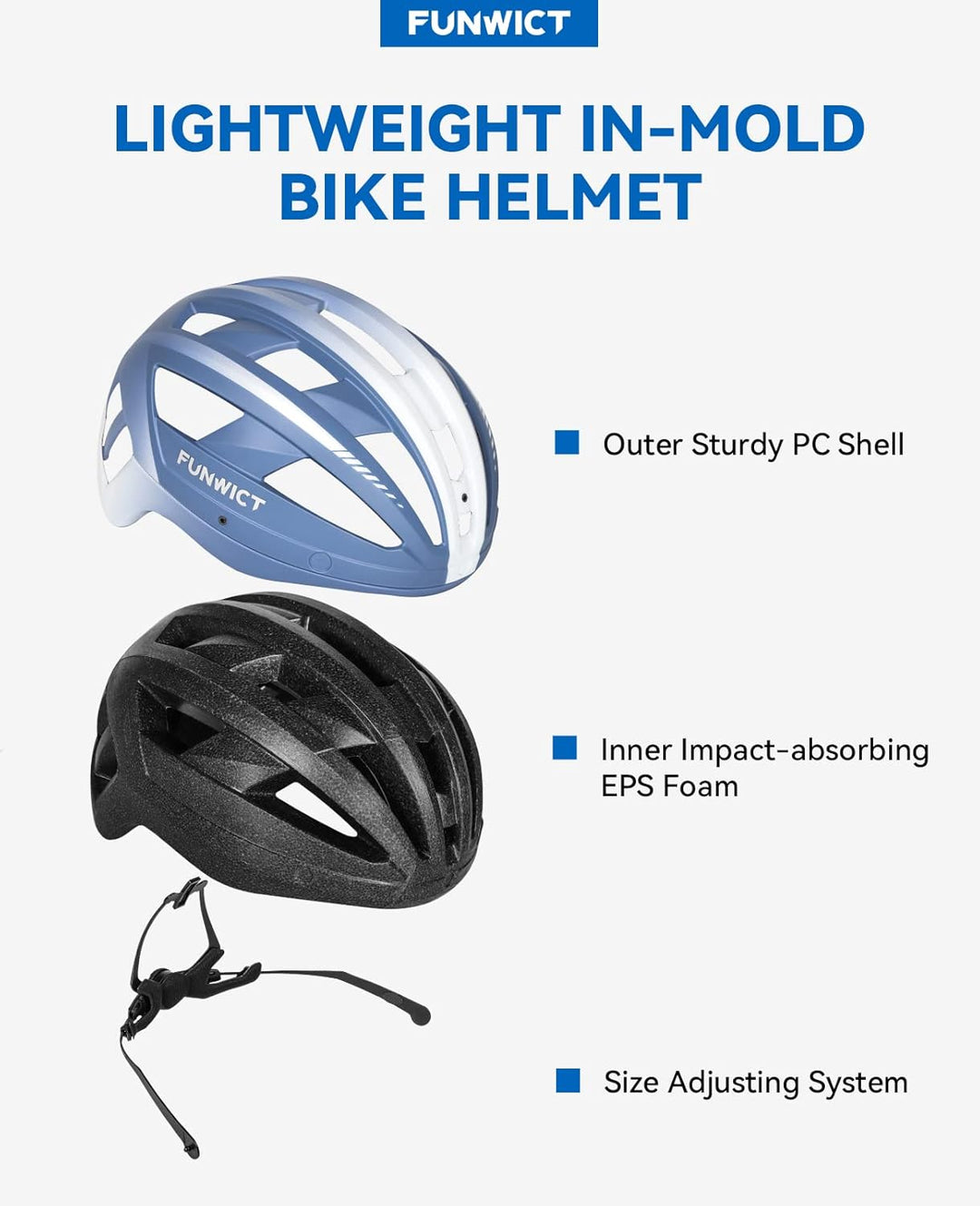 FUNWICT Fahrradhelm mit Visier für Herren Damen, Leichte Fahrradhelm mit Magnetischem Brille und USB