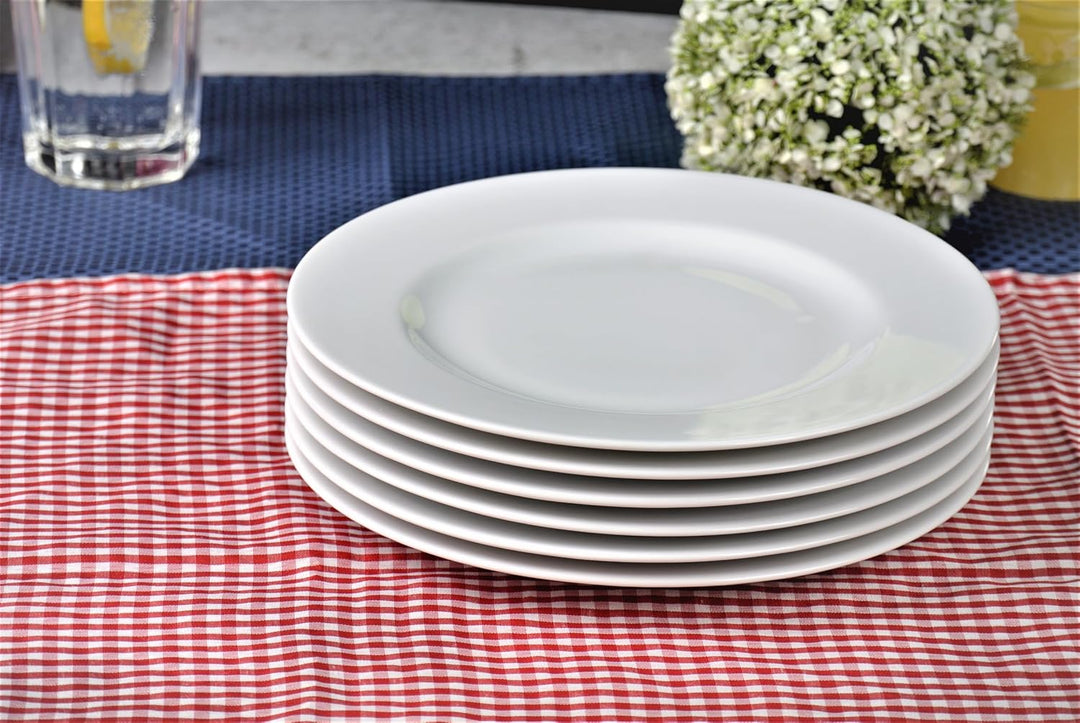 Retsch Arzberg Heike Weiss Frühstücksteller Kuchenteller 19cm, Set 6-teilig/Porzellan/uni weiss, run
