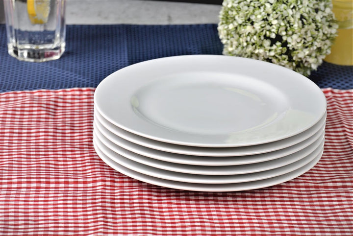 Retsch Arzberg Heike Weiss Frühstücksteller Kuchenteller 19cm, Set 6-teilig/Porzellan/uni weiss, run