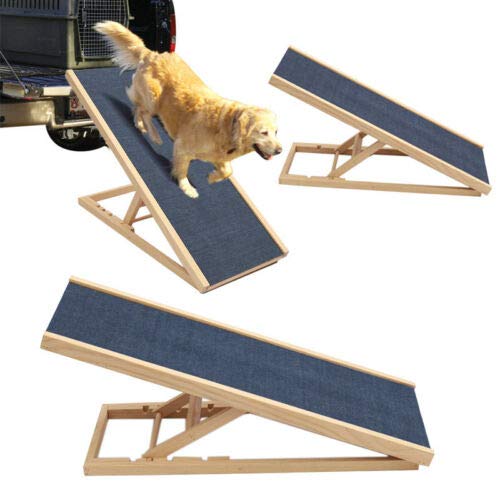 Haustierleiter Hunderampe, Hundetreppe Klappbar Grosse Hunde, Höhenverstellbar Hunde Rampe Sofa oder