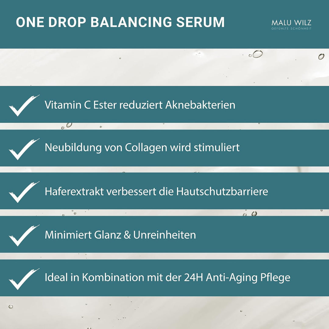 Malu Wilz One Drop Balancing Serum 30 ml I Skincare Anti-Aging-Serum mit Poreway &amp; Vitamin C Ester g