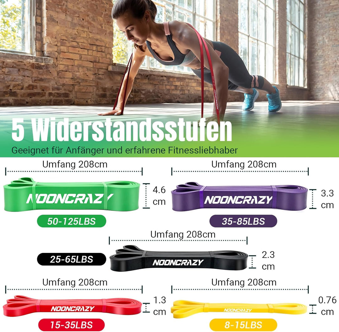 Resistance Bands, Verschiedene Ebenen Widerstandsbänder mit Türanker und Handgriffen, Fitnessbänder