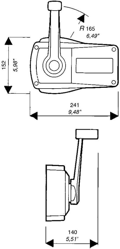 Ultraflex, Aussenborder Einhand-Geber Seiten Leerlaufraste, 58668