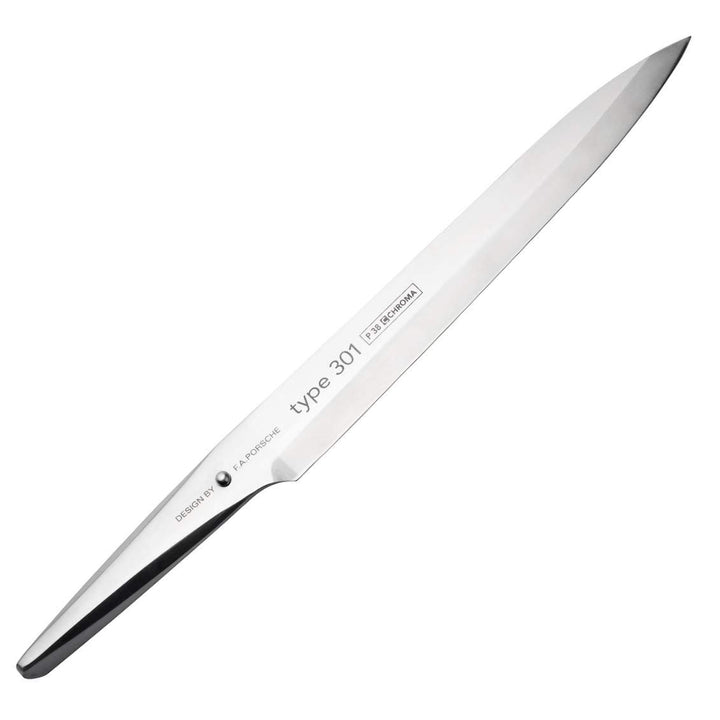 Chroma Messer Type 301, P-38, Design by F.A. Porsche, mit 24 cm Klinge, Extra scharfes Sashimi Messe