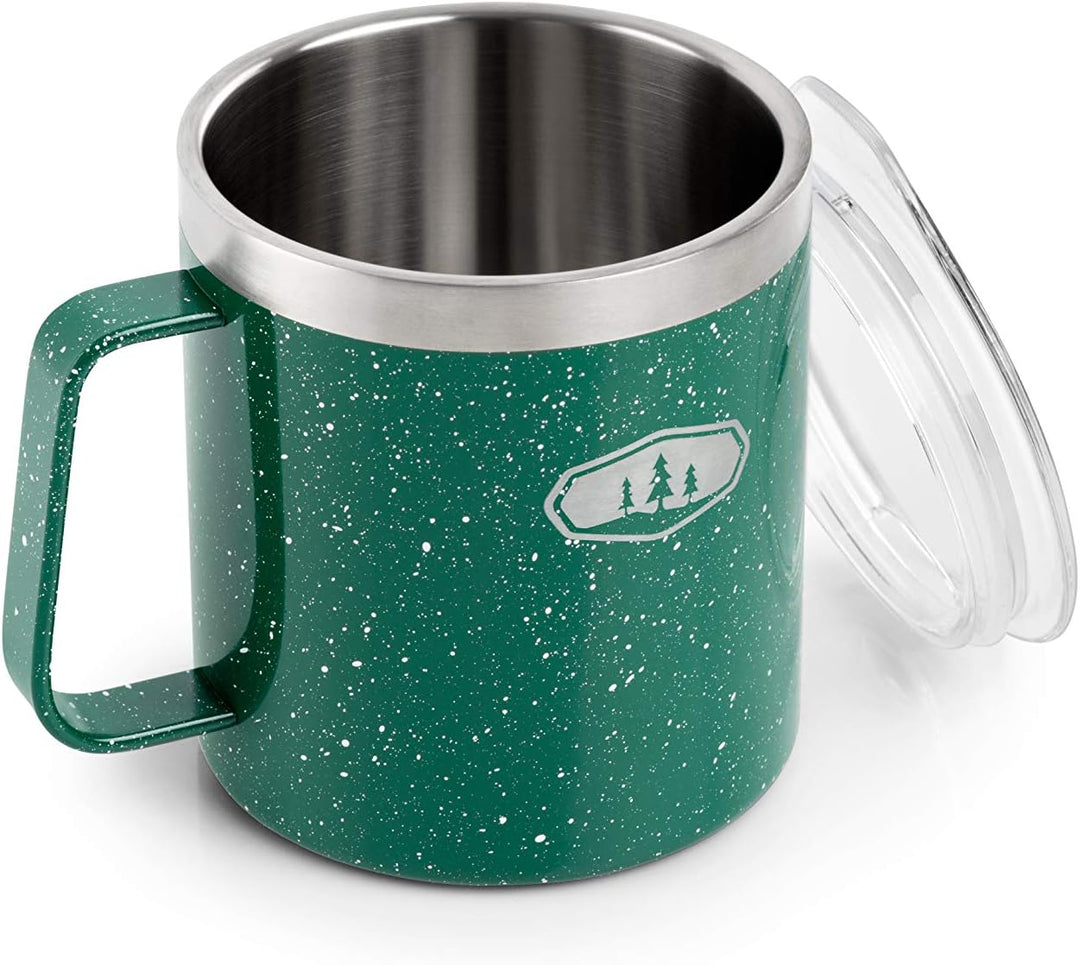 GSI Outdoors Glacier Stainless Camp Cup – 444 ml (Green Speckle) Einheitsgrösse Green, Einheitsgröss