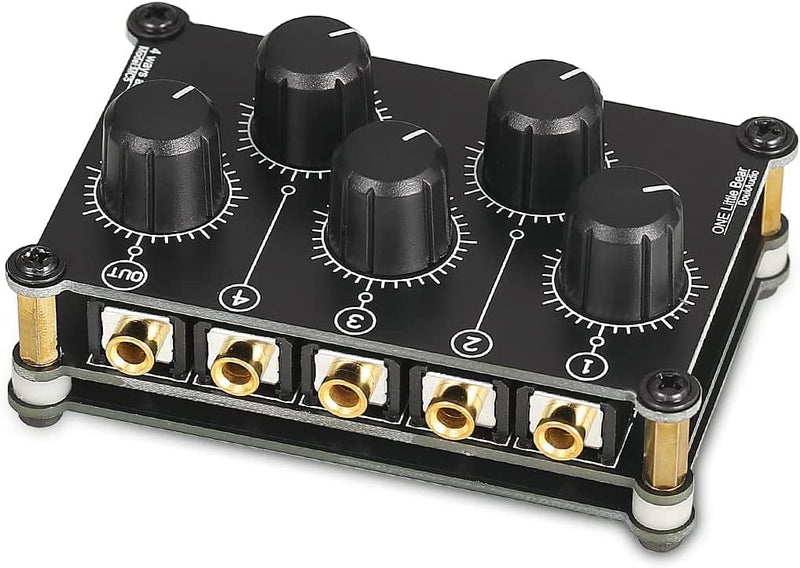 Little Bear MC5 Mini Tragbar 4 Kanal Line Mixer Live Studio Aufnahmen Passive Stereo Audio Mixer Rec
