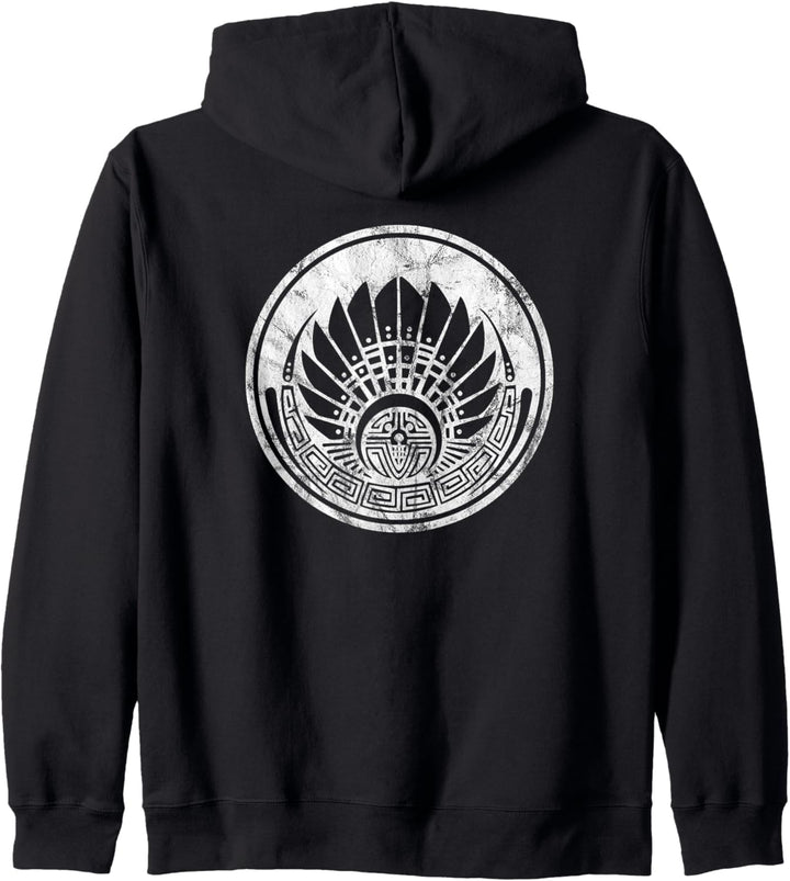 Maya Maske, Kornkreis, Quetzalcoatl, Indianer Mexiko Symbol Kapuzenjacke