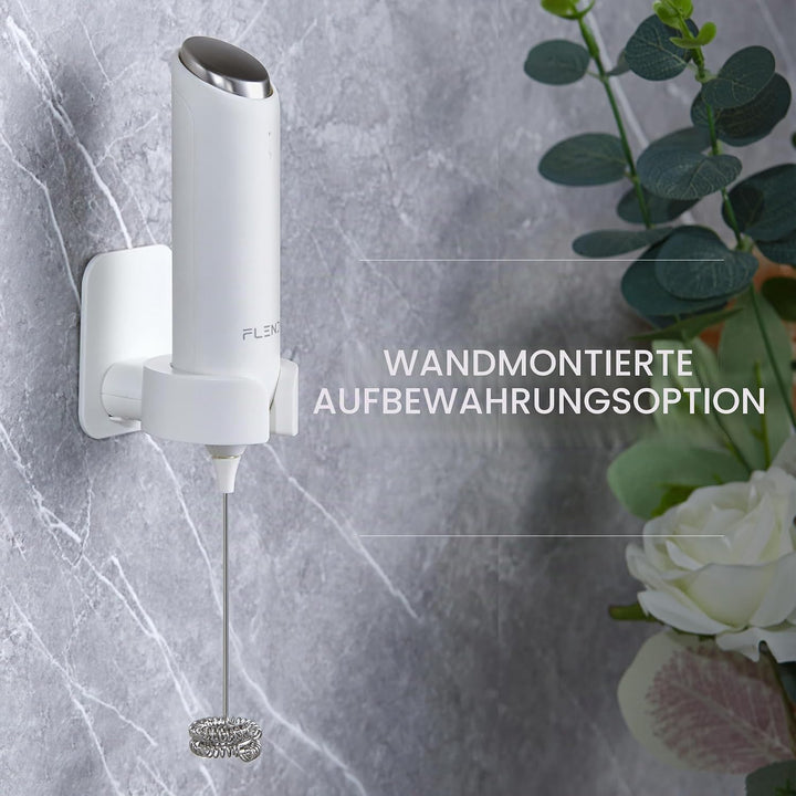 Wiederaufladbarer Hand Milchaufschäumer Stab, Aufschäumer Stab mit USB-C Ladehalterung, Mini Milchau