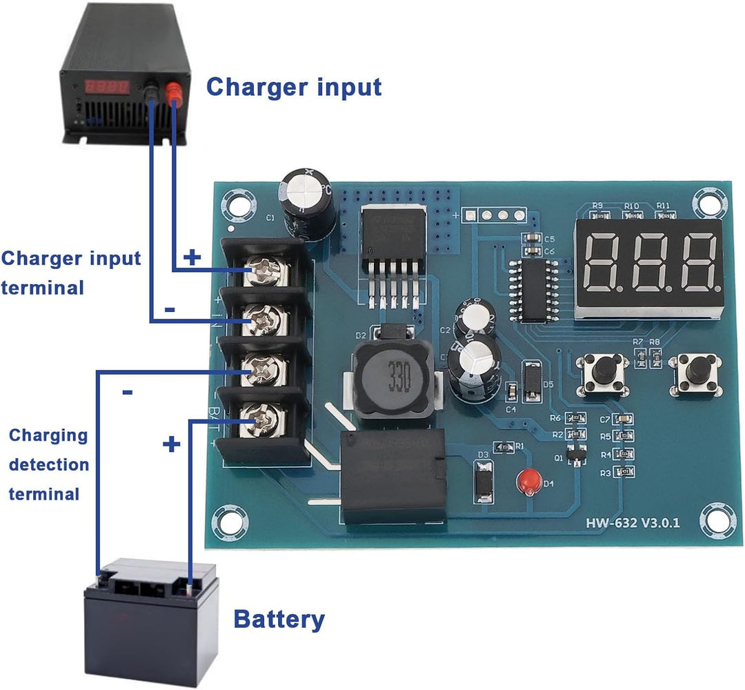 2X Batterie Lade Control Modul XH-M603 Stromrichter 12-24V Lade Control Modul Batterie Schutz Bord M