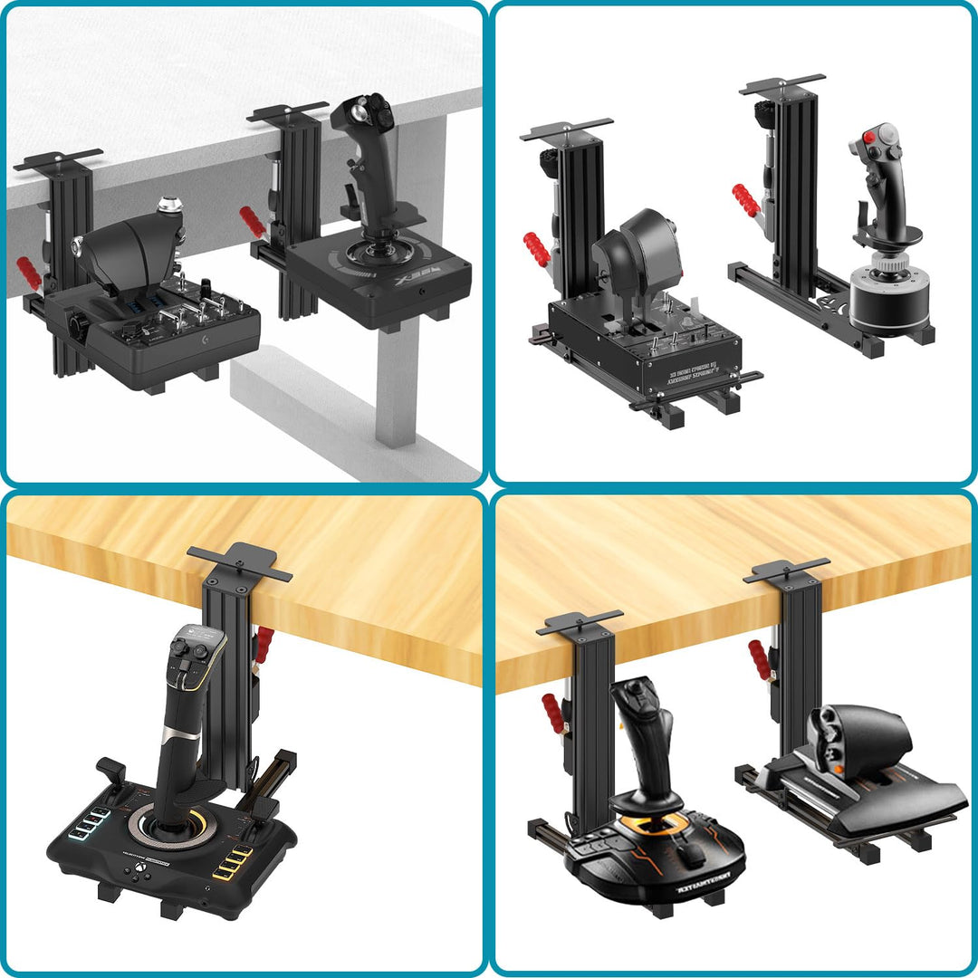 2-Set Die Tischhalterung für die Flight Sim Spiel Joystick, Drossel und Hotas Systeme kompatibel mit