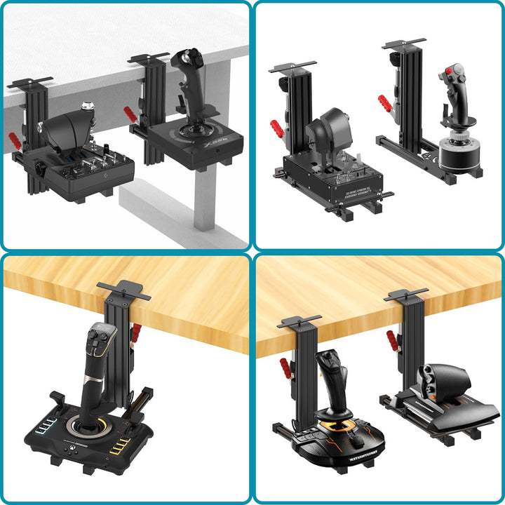 2-Set Die Tischhalterung für die Flight Sim Spiel Joystick, Drossel und Hotas Systeme kompatibel mit