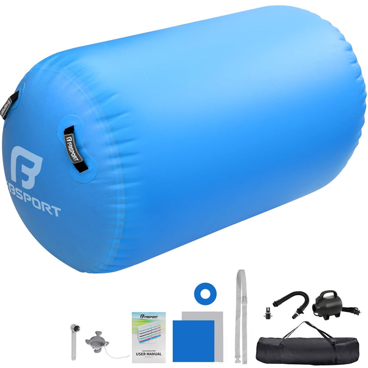 FBSPORT Aufblasbare Air Roll, 100/120cm Aufblasbare Luft Rollen, Yoga Gymnastik Zylinder, Gymnastikm