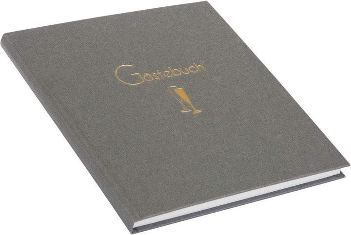 goldbuch Gästebuch Cheers, Fotogästebuch mit 176 weisse Seiten und Lesezeichen, Einband aus Struktur