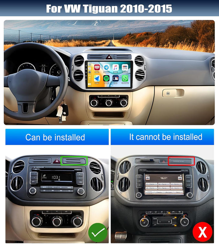 CAMECHO Android 13 [2G+64G] Autoradio für VW Tiguan (2010-2017),Radio2 DIN mit 9 Zoll Bildschirm Wir