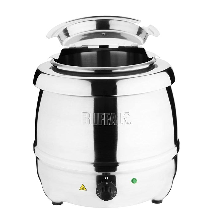 Buffalo L714 Edelstahl-Suppenkessel, 10 l, gewerblicher elektrischer Kessel, 360 x 345 mm Silber 360