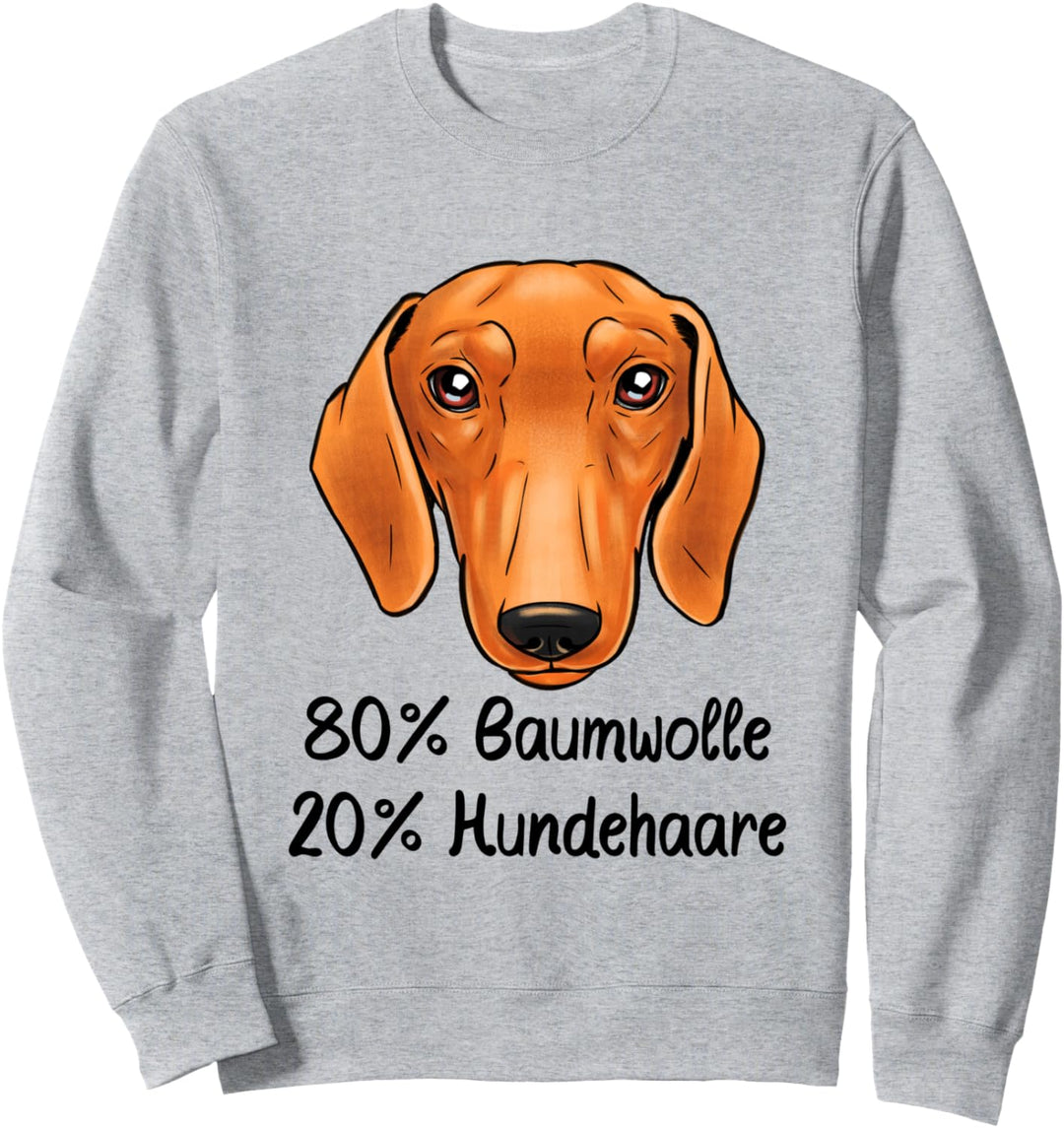 Dackel Pulli 80% Baumwolle 20% Hundehaare Sweatshirt