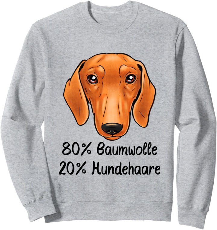 Dackel Pulli 80% Baumwolle 20% Hundehaare Sweatshirt
