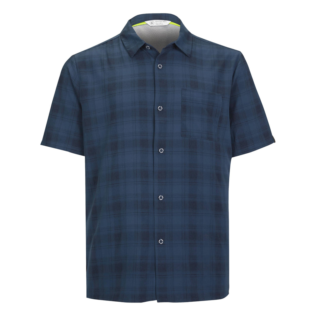 killtec Herren Funktionshemd KOS 98 MN WVN SHRT Dunkelblau S, Dunkelblau S