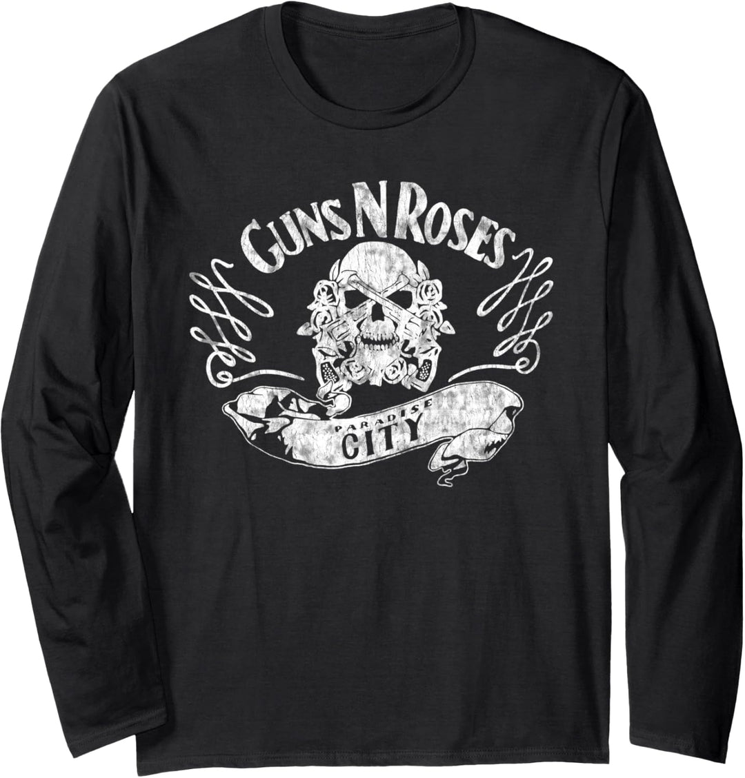 Offizielle Guns N' Roses Paradise City Schriftrolle Langarmshirt