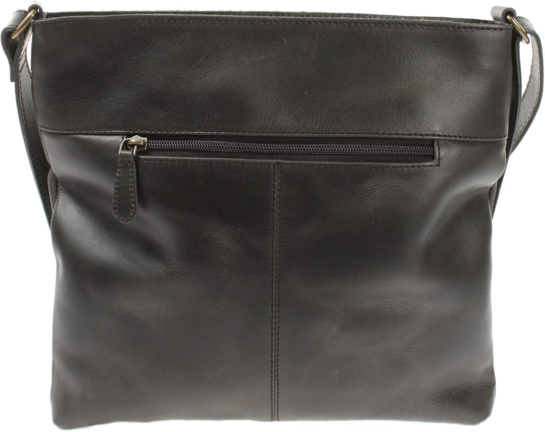 LECONI Schultertasche Damentasche Umhängetasche natur weiche Ledertasche Handtasche Damen Leder 32x2