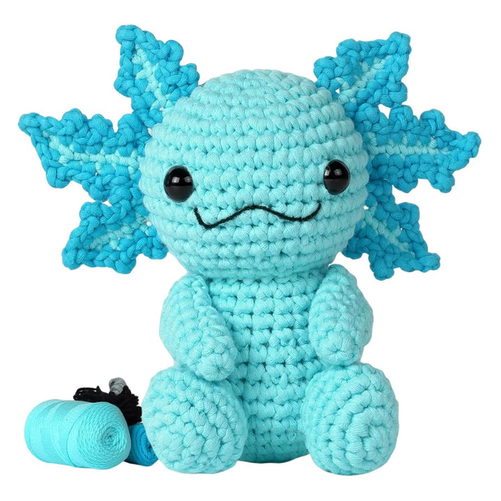 Häkelset für Anfänger Axolotl Häkelnadel Set für Tiere Strickset Bastelset für Erwachsene Kinder Häk