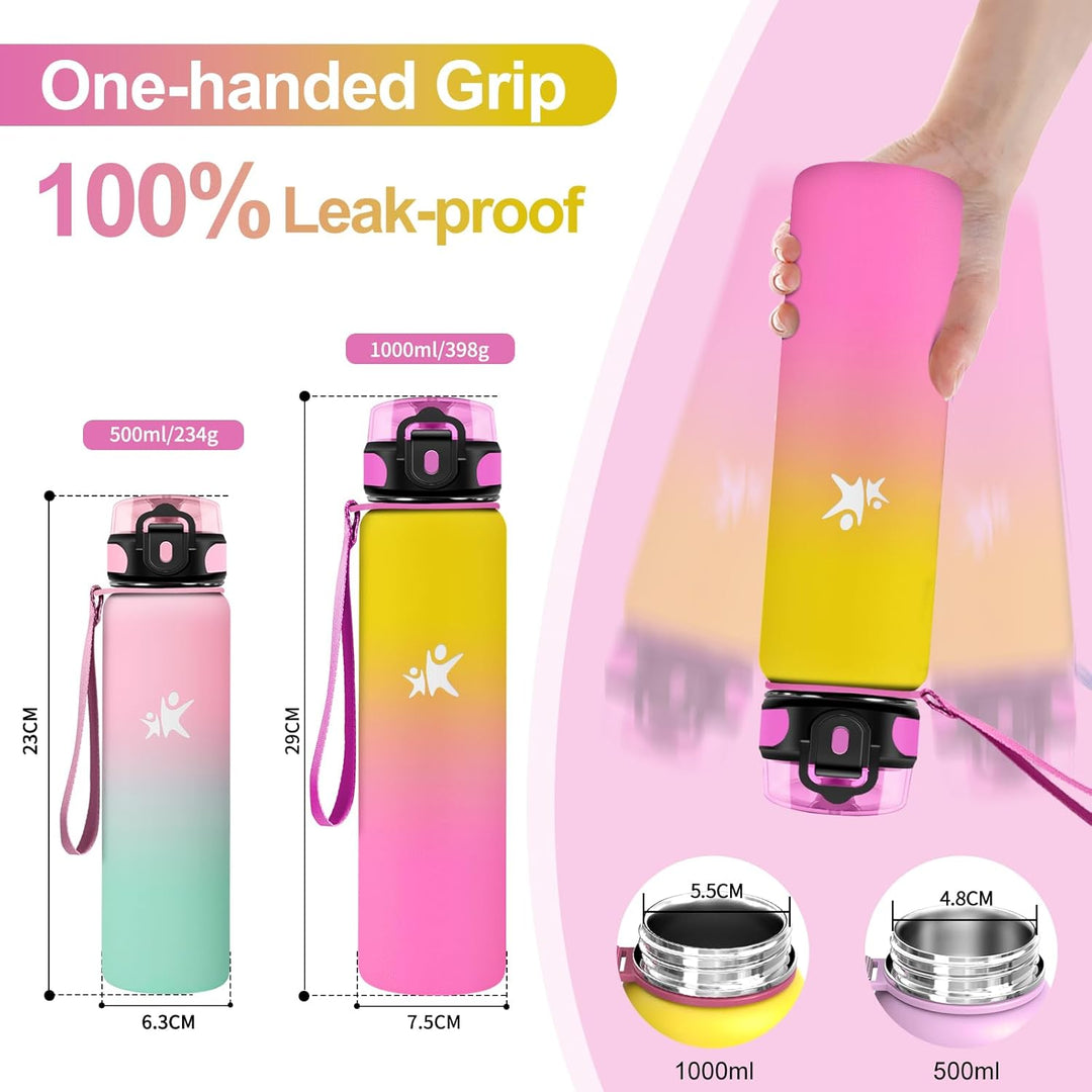 KollyKolla Thermoskanne 1L, Trinkflasche Kalt&Warm, Trinkflasche Edelstahl BPA-Frei, Doppelwandisoli