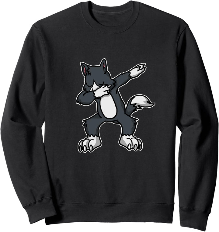 Lustiges Dabbing Wolf Geschenk Dab Dance Wölfe Sweatshirt