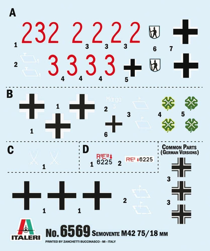 Italeri 6569S 1:35 Semovente M42 da 75/18 mm, Modellbau, Bausatz, Standmodellbau, Basteln, Hobby, Kl