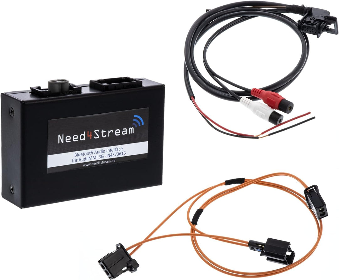 Need4Stream Bluetooth Audio Interface mit Titelanzeige, N4S73615 A2DP, kompatibel mit Audi MMI 3G, A