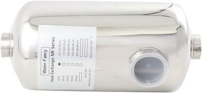 YILIKISS Edelstahl Schwimmbadheizer 28Kw Edelstahl Schwimmbad Wärmetauscher Pool Wärmetauscher 150 L