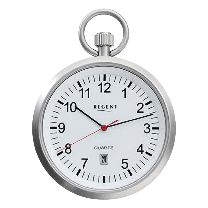 Regent Analog Quarz Taschenuhr 11280087 Silber-weiss, Silber-weiss